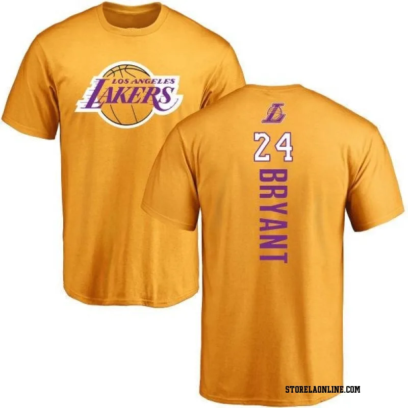 Gold Men's Kobe Bryant Los Angeles Lakers Backer T-Shirt