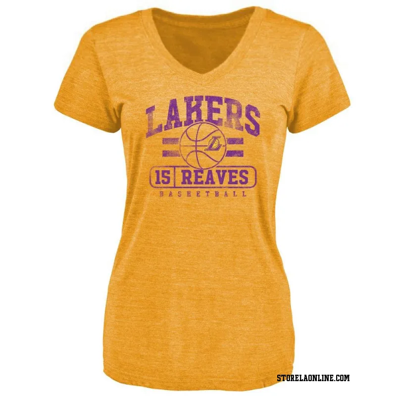 Gold Women's Austin Reaves Los Angeles Lakers Baseline T-Shirt