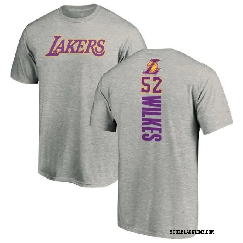 Men's Jamaal Wilkes Los Angeles Lakers Ash Backer T-Shirt