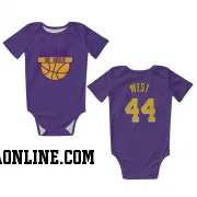 Purple Los Angeles Lakers  Jerry West  Newborn & Infant Bodysuit