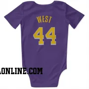 Purple Los Angeles Lakers  Jerry West  Newborn & Infant Bodysuit