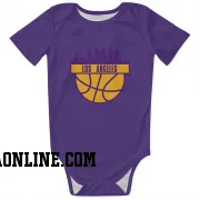 Purple Los Angeles Lakers  Jerry West  Newborn & Infant Bodysuit