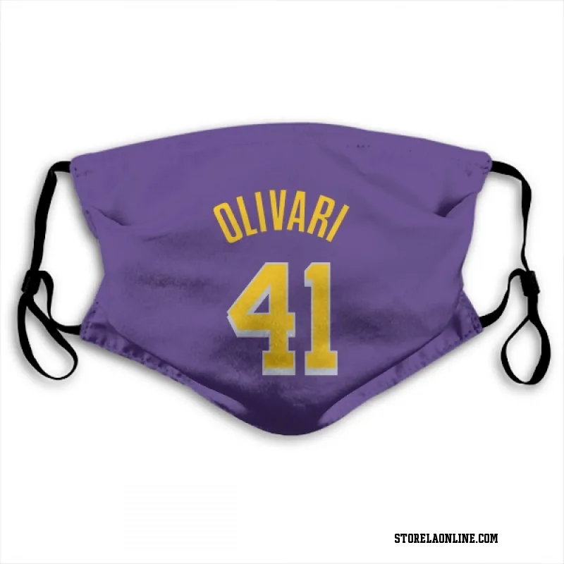 Purple Los Angeles Lakers  Quincy Olivari  Face Mask (With 2 Free PM2.5 Filters)