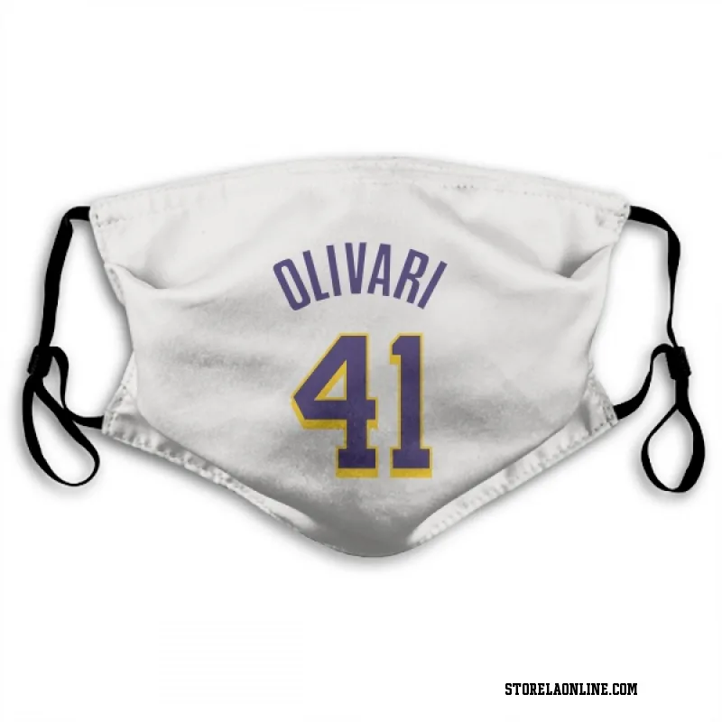 White Purple Los Angeles Lakers  Quincy Olivari  Face Mask (With 2 Free PM2.5 Filters)