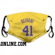 Yellow Los Angeles Lakers  Quincy Olivari  Face Mask (With 2 Free PM2.5 Filters)